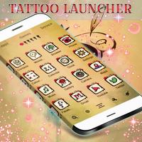 Skull Tattoo Launcher Theme syot layar 2