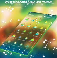 Water Drops Launcher Theme Affiche