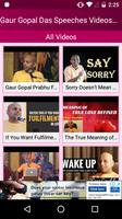 Gaur Gopal Das Speeches Videos App - Motivate Life اسکرین شاٹ 1