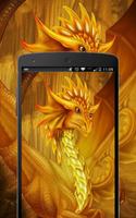 Gold Dragon Wallpaper Affiche