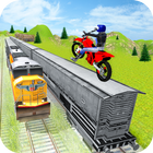 Tricky Bike Stunt On Train icône