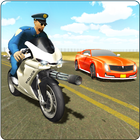 警察のバイクの撮影 - ギャングスター追跡車のシューティング アイコン