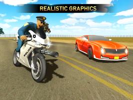 Tir de vélo de police - Gangster Chase Car Shooter capture d'écran 1
