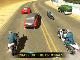 Tir de vélo de police - Gangster Chase Car Shooter capture d'écran 3