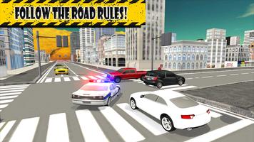 City Car Driving School racing simulator game free Affiche