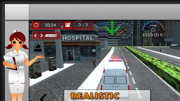 Ambulance-chauffeur Rescue: Snelheid rijden screenshot 3