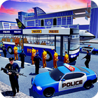 城市 警察 公共汽车 囚犯 运输 图标