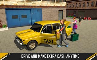 Crazy Yellow Taxi Driving Sim-poster