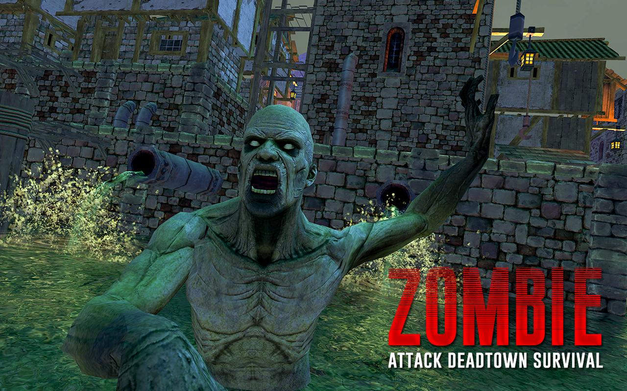 Zombie Attack Deadtown Zombie Apocalypse Survival For Android Apk Download - zombie infection attack roblox
