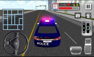 Crazy Police Car 3D Plakat