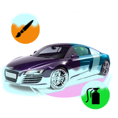 Paint cars icon