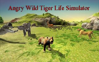 Angry Tiger Wild Life Simulator Affiche