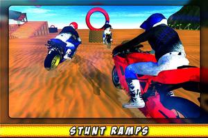 Bike Race Beach Stunt Mania 3D captura de pantalla 1