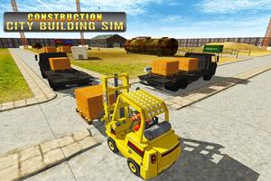 Construction City Building Sim Affiche