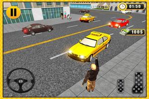 Taxi Drive 3D City Rush Duty Affiche