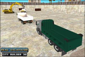 Real Excavator City Builder 3D imagem de tela 1