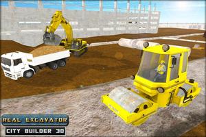 Real Excavator City Builder 3D imagem de tela 2
