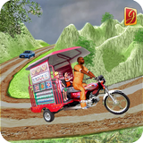 montanha cidade Tuk Tuk Rickshaw Livre Simulação ícone