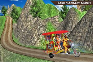 montanha cidade Tuk Tuk Rickshaw Livre Simulação imagem de tela 3