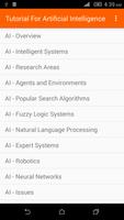 Artificial Intelligence Tutorial পোস্টার