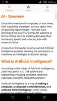 Artificial Intelligence Tutorial تصوير الشاشة 1