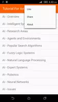 Artificial Intelligence Tutorial captura de pantalla 2