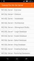 Tutorial For MS SQL Server poster