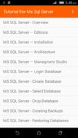 Tutorial For MS SQL Server Affiche