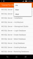 برنامه‌نما Tutorial For MS SQL Server عکس از صفحه