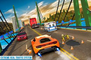 Traffic Car Highway Rush Racing Affiche