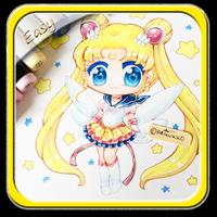 How to draw Easy 5ailor Moon โปสเตอร์