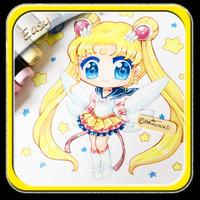 How to draw Easy 5ailor Moon پوسٹر