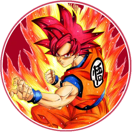 Como Desenhar Goku Super Saiyan Deus Passo a Passo, Desenhando o Goku SSJ  Deus 