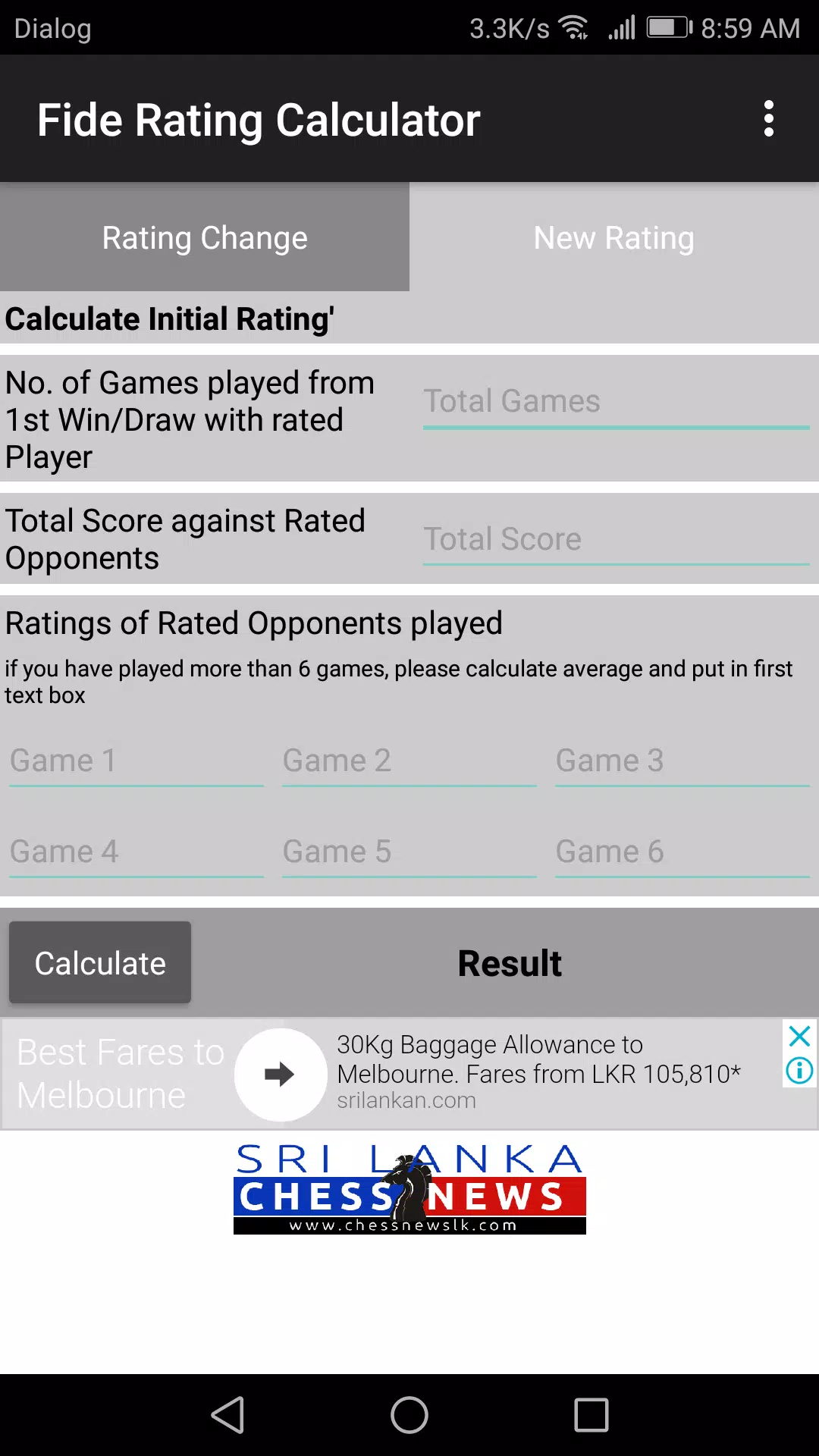 Chess Fide Rating Calculator APK for Android Download