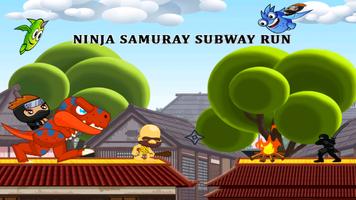 ninja samurai subway run poster