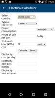 برنامه‌نما Electrical Calculator عکس از صفحه