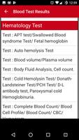 Blood Test Results Free capture d'écran 1