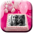 happy birthday photo frame آئیکن