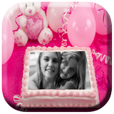 Icona happy birthday photo frame