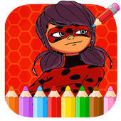 Coloring book for Mira Ladybug icon