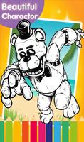 Coloring Pages for FNAF 5 Nights Fans ポスター