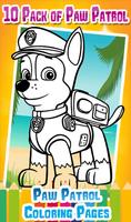 Patrol coloring pages for poppy paws Poster