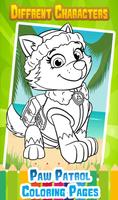 Patrol coloring pages for poppy paws captura de pantalla 1