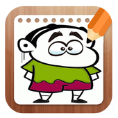 How To draw Shin Chan Easy أيقونة