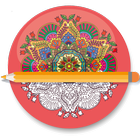 Colorish mandala coloring book icon