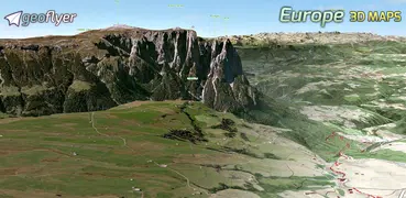 GeoFlyer Europa 3D - Mappe Offline GPS Percorsi
