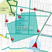 GPS Fields Area Measure and Earthmap Route Guide