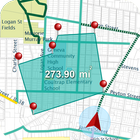 GPS Fields Area Measure and Earthmap Route Guide icon