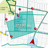 GPS Fields Area Measure and Earthmap Route Guide simgesi