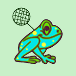 Retro Frog Tree Tennis game